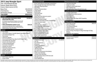 2013 Jeep Wrangler Sport