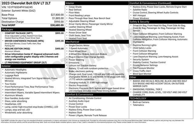 2023 Chevrolet Bolt EUV LT Redline