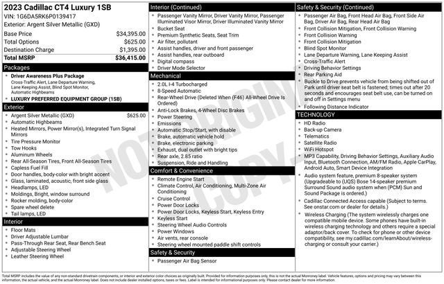 2023 Cadillac CT4 Luxury