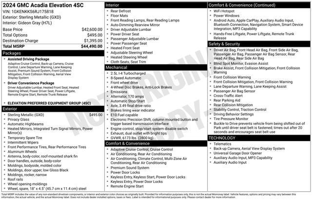 2024 GMC Acadia Elevation