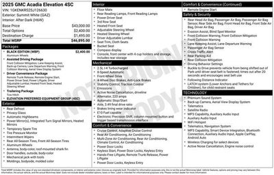 2025 GMC Acadia Elevation