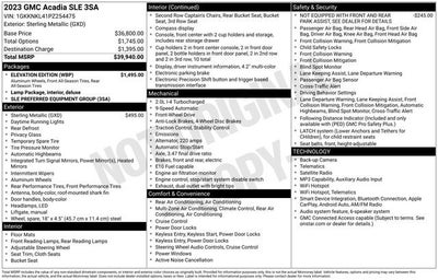 2023 GMC Acadia SLE