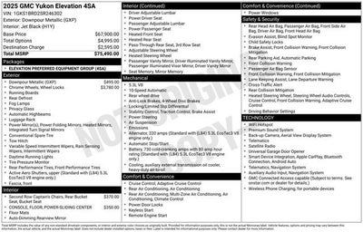2025 GMC Yukon Elevation