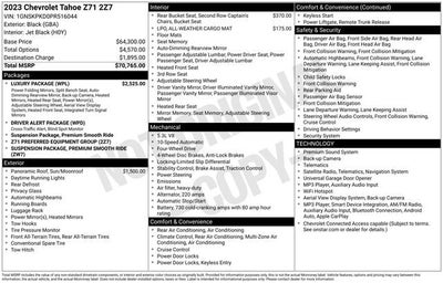 2023 Chevrolet Tahoe Z71