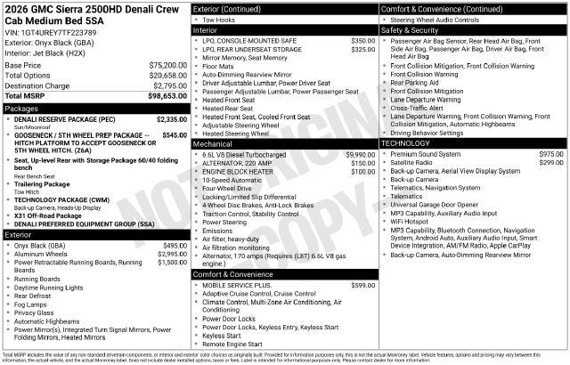 2026 GMC Sierra 2500 HD Denali