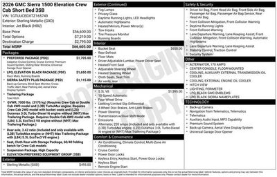 2026 GMC Sierra 1500 Elevation