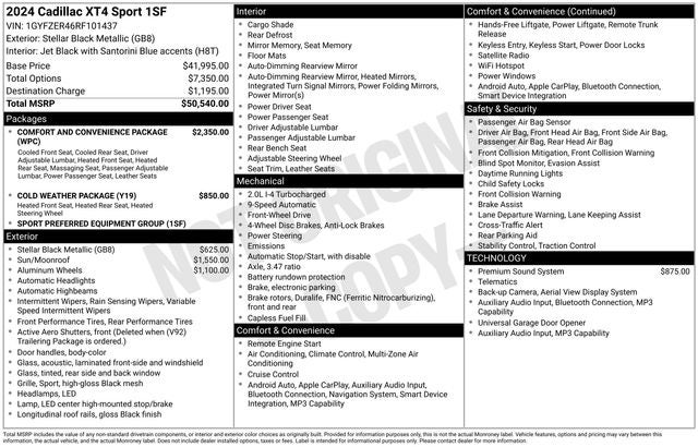 2024 Cadillac XT4 Sport