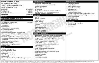 2019 Cadillac XT5 FWD
