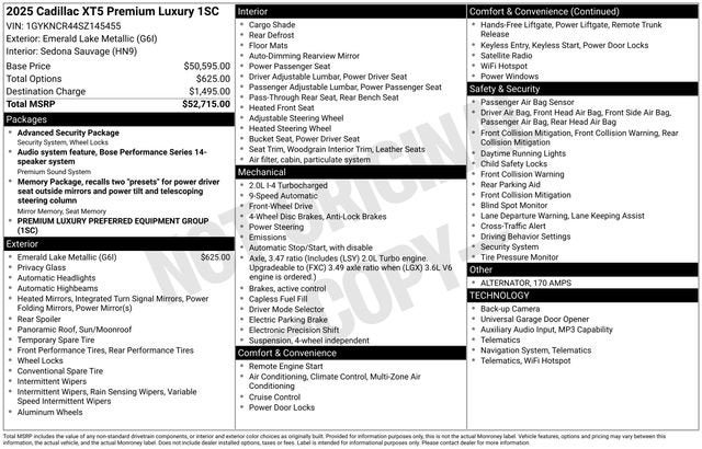 2025 Cadillac XT5 Premium Luxury