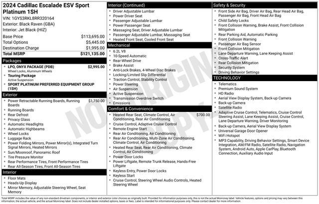 2024 Cadillac Escalade ESV Sport Platinum