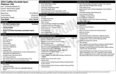2024 Cadillac Escalade Sport Platinum