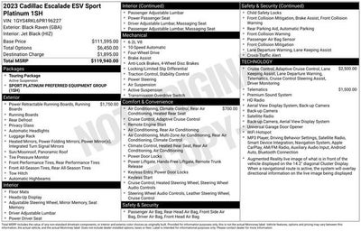 2023 Cadillac Escalade ESV 4WD Sport Platinum