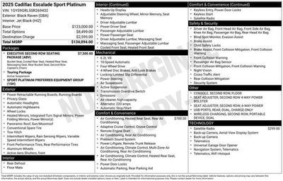 2025 Cadillac Escalade Sport Platinum