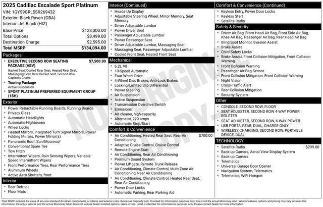 2025 Cadillac Escalade Sport Platinum