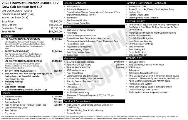 2025 Chevrolet Silverado 3500 HD LTZ