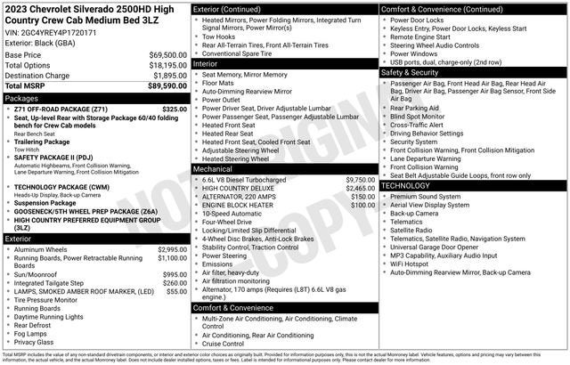 2023 Chevrolet Silverado 2500 HD High Country