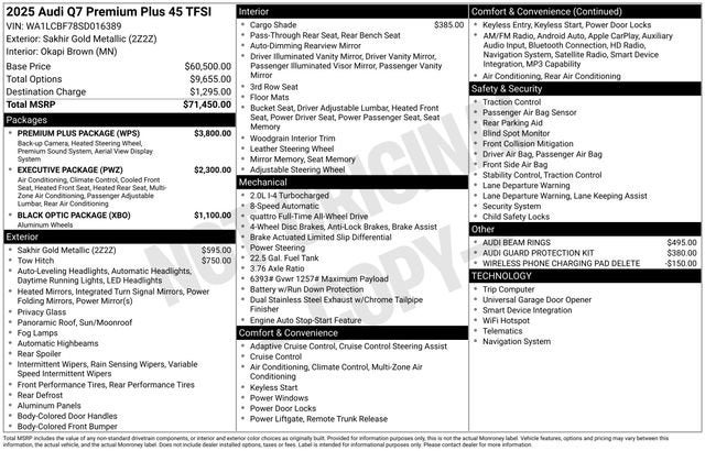 2025 Audi Q7 Premium Plus