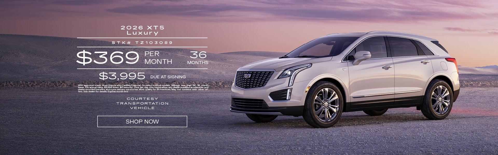 Courtesy 2026 XT5 Luxury