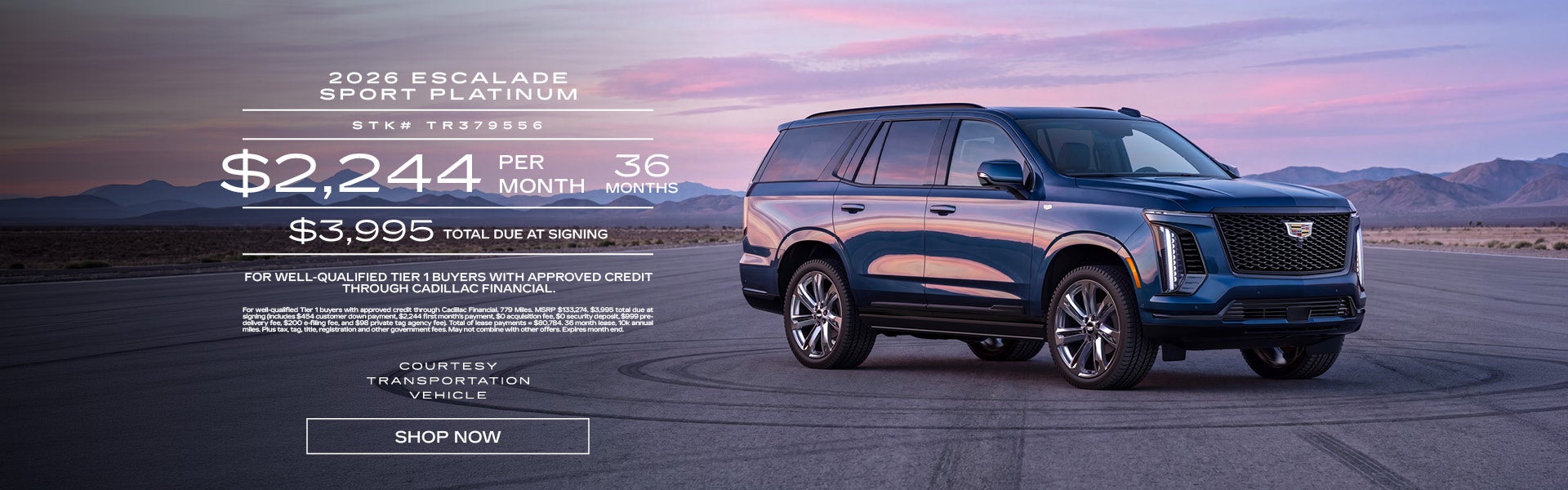 Courtesy 2026 Escalade Sport Platinum